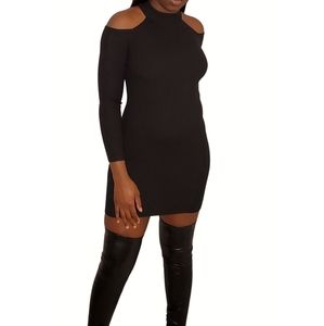 Cold-Shoulder Mini Dress